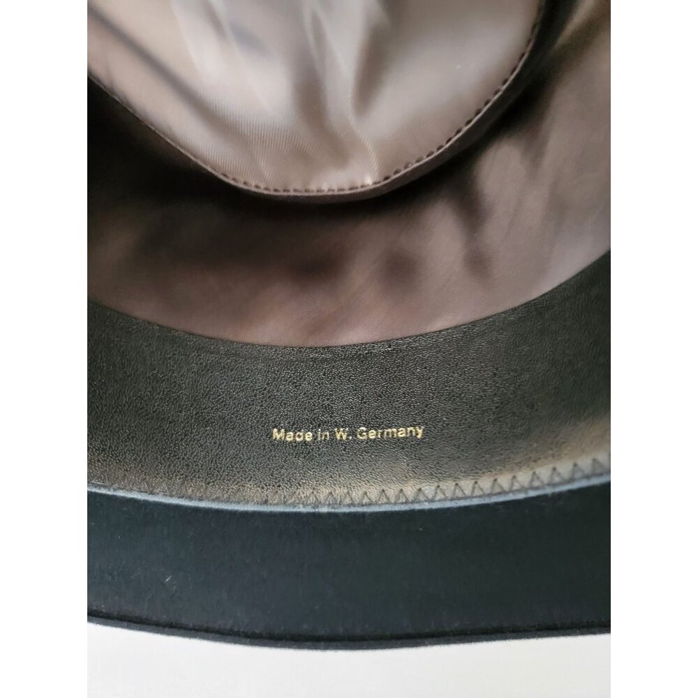 Vintage ROCKEL Men's Black Felt Fedora Hat Hute Max Voigt W Germany Sz 7 (56cm) - Picture 7 of 9